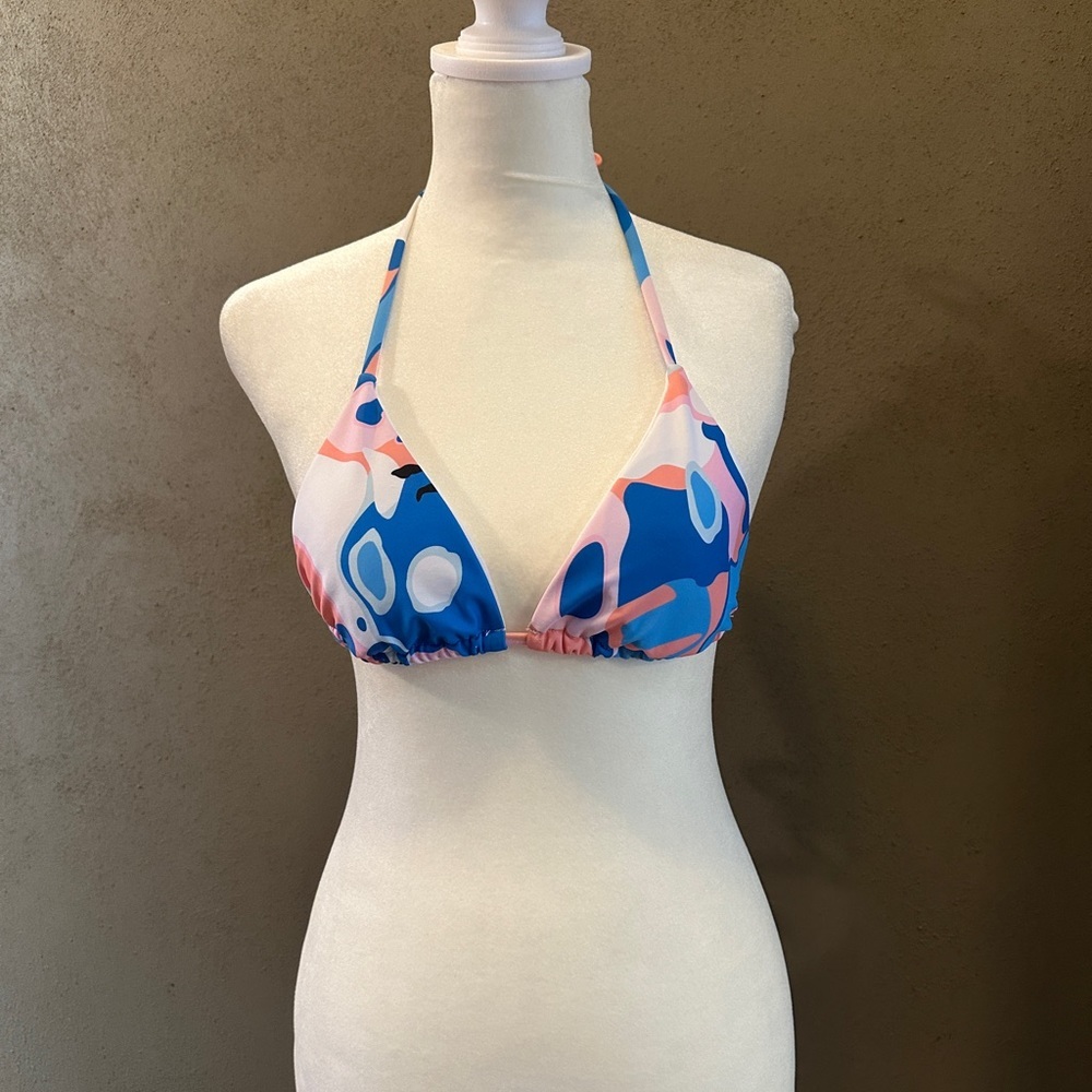 Colorful Halter Bikini Top